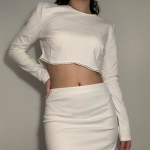 Matching white skirt set. Audrey skirt set